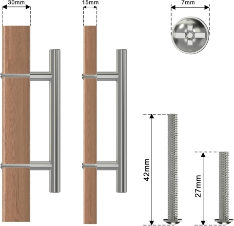 GOLDENWARM LS201BSS96 15 SZT Srebrne Uchwyty Meblowe Do szafek 96mm