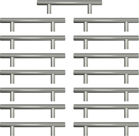 GOLDENWARM LS201BSS96 15 SZT Srebrne Uchwyty Meblowe Do szafek 96mm