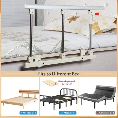 Gdmokle Kratka ochronna do łóżka dla osób starszych, składana, ochronna