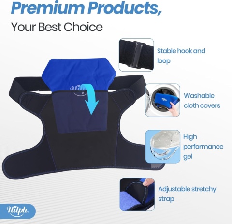 Hilph Podkładka chłodząca na ramiona, opakowanie lodowe, bandaż
