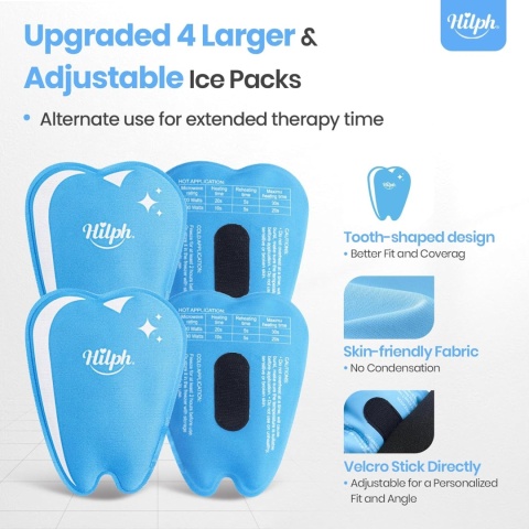 Hilph kompres chłodzący ząb mądrości opaska z wkładami na bolące zęby