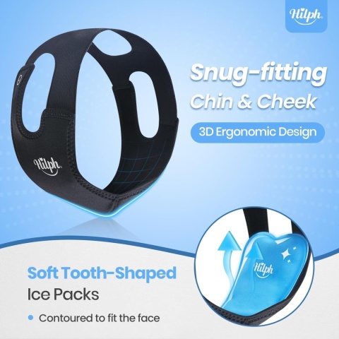 Hilph kompres chłodzący ząb mądrości opaska z wkładami na bolące zęby
