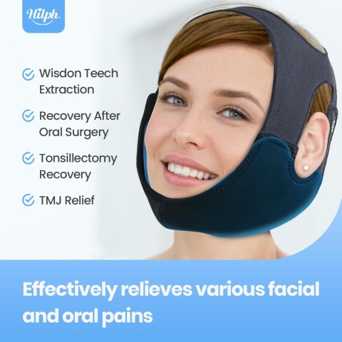 Hilph kompres chłodzący ząb mądrości opaska z wkładami na bolące zęby