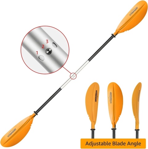 Jednoczęściowe wiosło kajakowe Overmont 203 cm