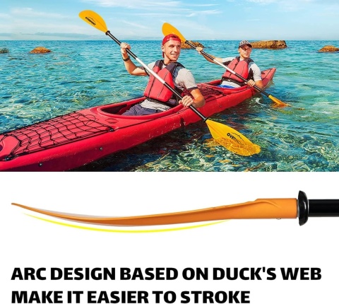 Jednoczęściowe wiosło kajakowe Overmont 203 cm