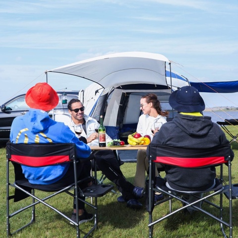 KingCamp Bambusowy stół kempingowy, składany