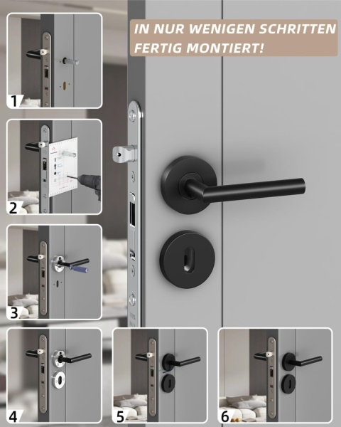 Klamka do drzwi wewnętrznych AwmnSrman stal nierdzewna