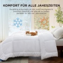 Kołdra całoroczna 220 x 240 cm biała z mikrofibry