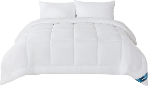 Kołdra całoroczna 220 x 240 cm biała z mikrofibry