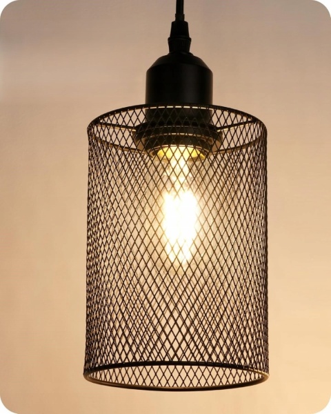 Lampa stojąca 163 cm, ściemniana, 3 klatki, E27, czarna, retro EDISHINE