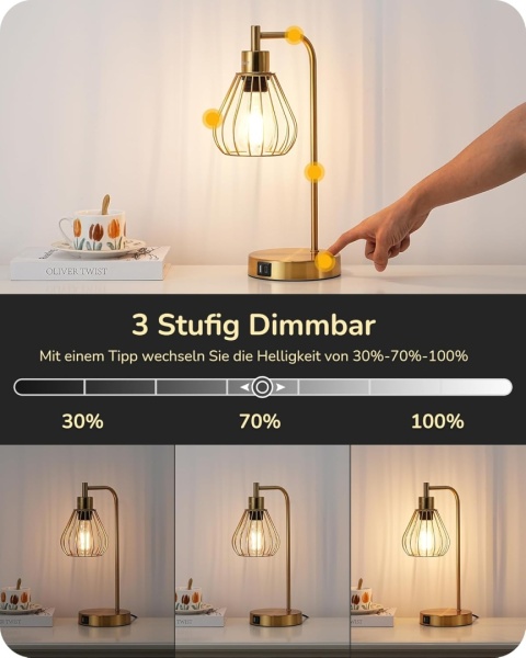 Lampa stołowa E27 czarny metalowy klosz, 2 sztuki zestaw