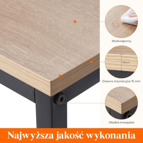 Lifewit 100 cm Stół Konsola, Wąski Stolik do Sofy z Metalową Ramą do Salonu