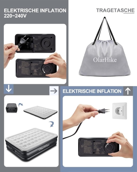 Materac Dmuchany Dwuosobowy Łóżko do Spania z Pompką