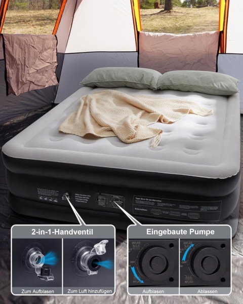 Materac Dmuchany Dwuosobowy Łóżko do Spania z Pompką
