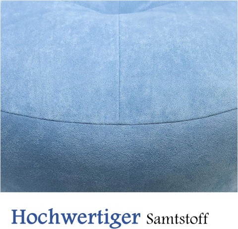 Okrągła poduszka pufa premium, minimalistyczna, aksamitna 700 g, 45 cm