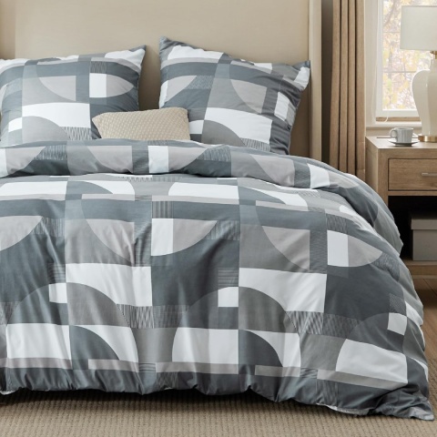 Pościel 200x200 cm Bedsure mikrofibra z zamkiem 3-częściowy zestaw