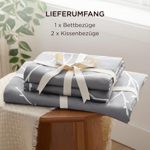 Pościel , Komplet 155/220 Mikrofibra2 Poszewki Na Poduszki 80x80 cm - Szary