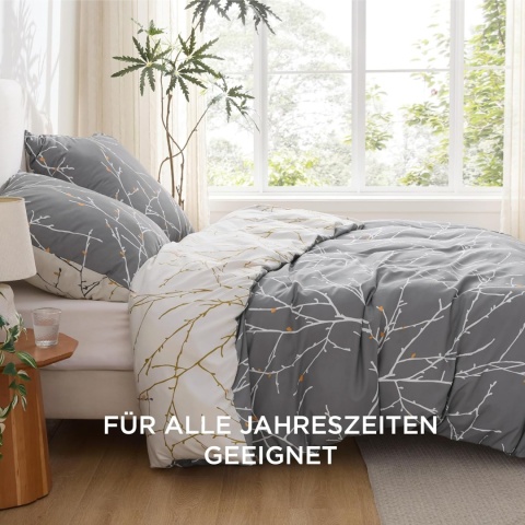 Pościel , Komplet 155/220 Mikrofibra2 Poszewki Na Poduszki 80x80 cm - Szary