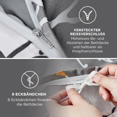 Pościel , Komplet 155/220 Mikrofibra2 Poszewki Na Poduszki 80x80 cm - Szary