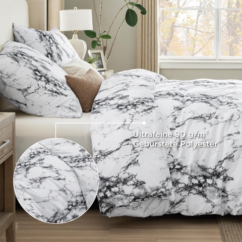 Pościel , Komplet 155/220 Mikrofibra2 Poszewki Na Poduszki 80x80 cm - Szary