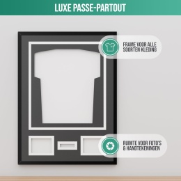 Ramka 3D na koszulkę piłkarską Avalo, 60x80 cm, czarna, ochrona UV