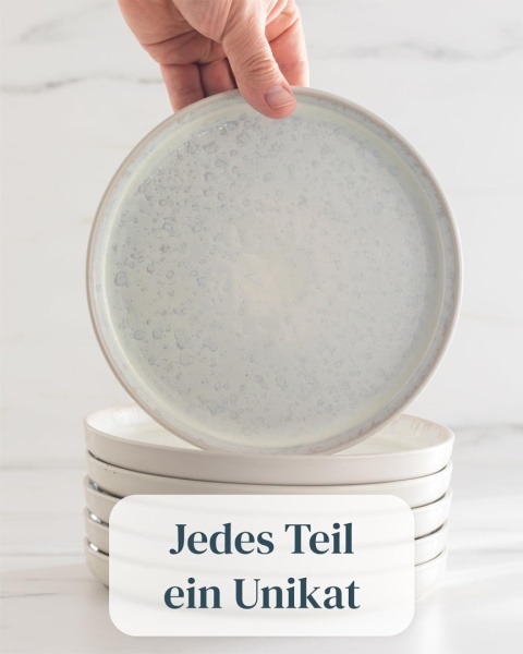 Serwis Obiadowy na 6 osób BEIGE 18 el Zastawa komplet talerzy do zmywarki