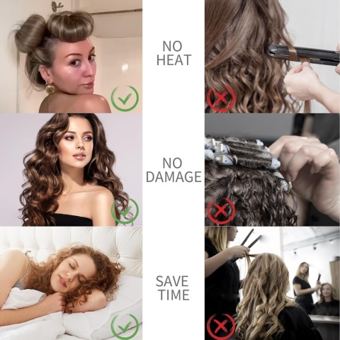 WAŁKI LOKÓWKI PAPILOTY DO KRĘCENIA WŁOSÓW BLOWOUT MIĘKKIE 3 SZTUKI XXL