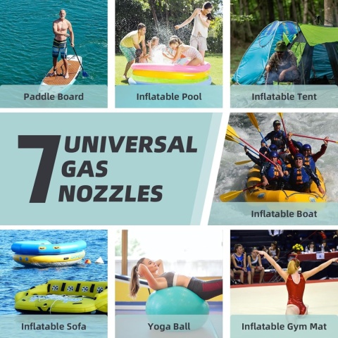 Zestaw adapterów do pompy, 1 szt., pompa sup, wąż powietrza, 7 dysz