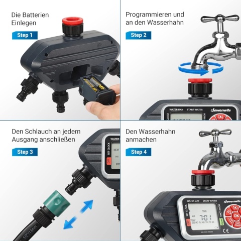 nowy sterownik nawadniania DEWENWILS 4 wyjścia komputer