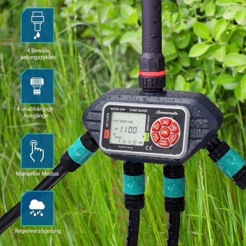 nowy sterownik nawadniania DEWENWILS 4 wyjścia komputer