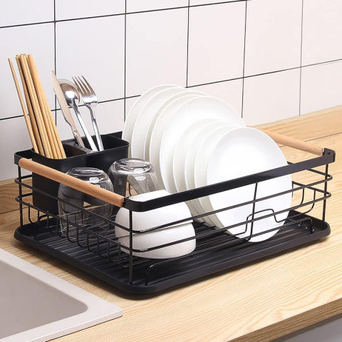COVAODQ Ociekacz kuchenny , 43 × 32 × 16 cm (czarny) COVAODQ Ociekacz kuchenny , 43 × 32 × 16 cm (czarny)
