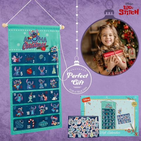 Disney Stitch Kalendarz adwentowy, dla dzieci, do wypełnienia Disney Stitch Kalendarz adwentowy, dla dzieci, do wypełnienia