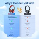EarFun Składane słuchawki dla dzieci, ogranicznik głośności funkcja udostępniania