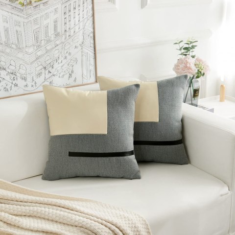 FabThing Zestaw 2 poszewek na poduszki Dekoracyjna 45x45 cm 2 sztuki FabThing Zestaw 2 poszewek na poduszki Dekoracyjna 45x45 cm 2 sztuki