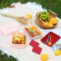 Linoroso Pudełko śniadaniowe z 3 przegródkami Bento- roz lunch box