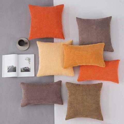 MIULEE Ozdobne poszewki na poduszki ze sztruksu,60 x 60 cm, 2 szt MIULEE Ozdobne poszewki na poduszki ze sztruksu,60 x 60 cm, 2 szt