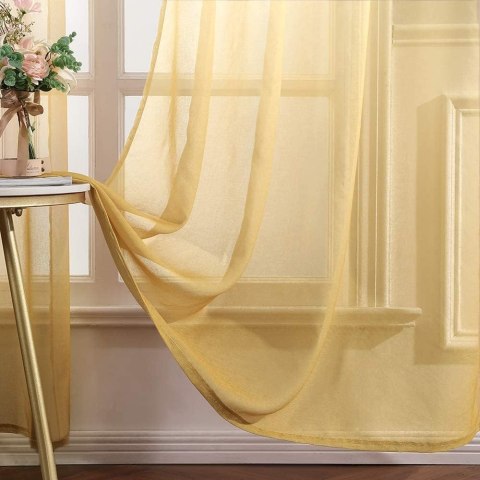 MIULEE Sheer Zasłona z woalu, przezroczysta, cieniowana, 245 x 140 cm MIULEE Sheer Zasłona z woalu, przezroczysta, cieniowana, 245 x 140 cm