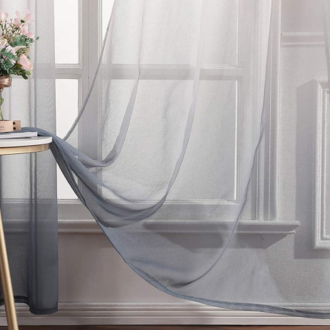 MIULEE Sheer Zasłona z woalu, przezroczysta, cieniowana, 245 x 140 cm MIULEE Sheer Zasłona z woalu, przezroczysta, cieniowana, 245 x 140 cm