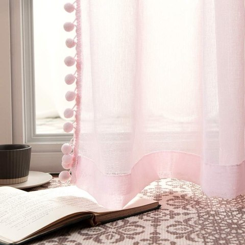 MIULEE Transparentne zasłony z woalu, z pomponami, 2 szt. 260 x 140 cm MIULEE Transparentne zasłony z woalu, z pomponami, 2 szt. 260 x 140 cm