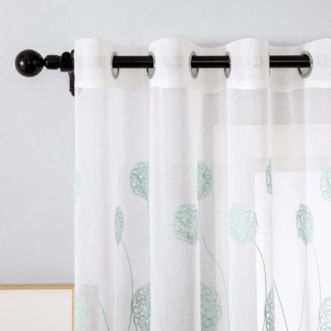 MIULEE Zasłony z haftem kwiatowym, białe 2 szt. 245 x szer. 140 cm MIULEE Zasłony z haftem kwiatowym, białe 2 szt. 245 x szer. 140 cm