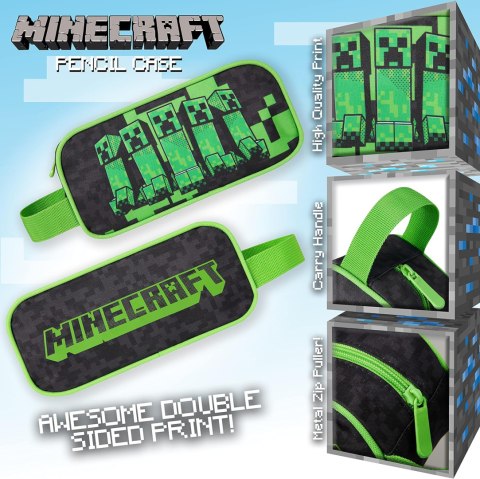Minecraft Piórnik, przybory szkolne, piórnik o dużej pojemności Minecraft Piórnik, przybory szkolne, piórnik o dużej pojemności
