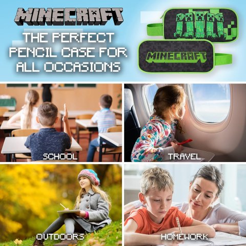 Minecraft Piórnik, przybory szkolne, piórnik o dużej pojemności Minecraft Piórnik, przybory szkolne, piórnik o dużej pojemności