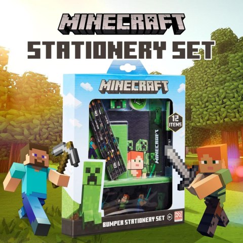 Minecraft Zestaw artykułów piśmienniczych, zeszyt, piórnik i inne Minecraft Zestaw artykułów piśmienniczych, zeszyt, piórnik i inne