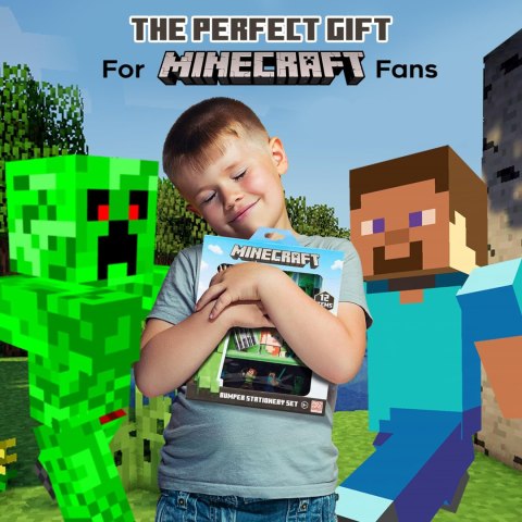 Minecraft Zestaw artykułów piśmienniczych, zeszyt, piórnik i inne Minecraft Zestaw artykułów piśmienniczych, zeszyt, piórnik i inne