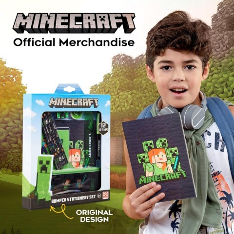 Minecraft Zestaw artykułów piśmienniczych, zeszyt, piórnik i inne Minecraft Zestaw artykułów piśmienniczych, zeszyt, piórnik i inne