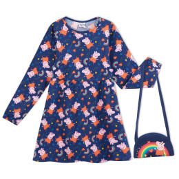 Świnka Peppa Sukienka dla dziewczynki z torebka, z bawełny 3/4 lata