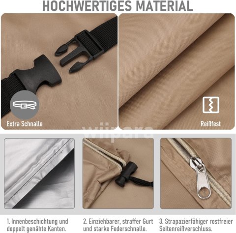 wiipara Pokrowiec ochronny na parasol z prętem 2 m do 3 m, wiipara Pokrowiec ochronny na parasol z prętem 2 m do 3 m,