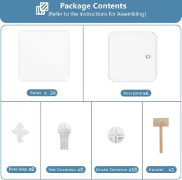 AWTATOS ORGANIZER MODUŁOWY regał do przechowywania 6-częściowy 6x30/30/30cm