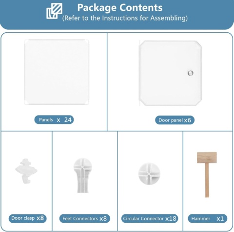 AWTATOS ORGANIZER MODUŁOWY regał do przechowywania 6-częściowy 6x30/30/30cm