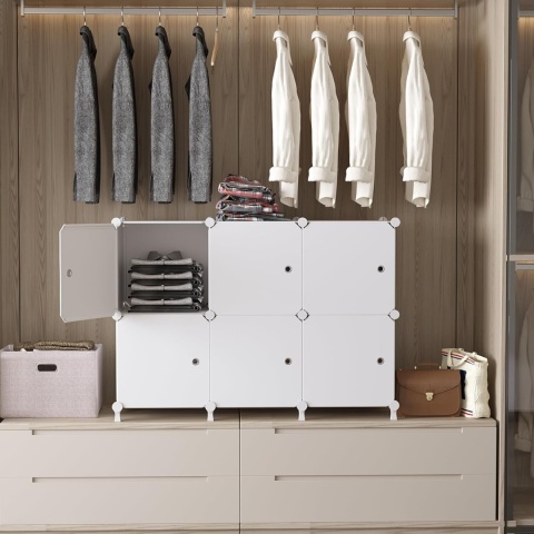 AWTATOS ORGANIZER MODUŁOWY regał do przechowywania 6-częściowy 6x30/30/30cm